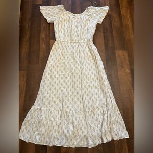 Style & Co. White Floral Midi Dress